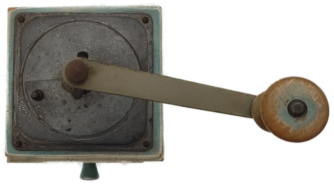 Leinbrock Ideal Vintage Kaffeemühle in Beige/Hellblau – Bild 5
