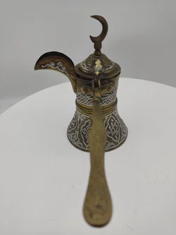 Islamische Messing Dallah Kaffekanne mit arabischer Kalligraphie | Orientalischer Schatz - Bild 3