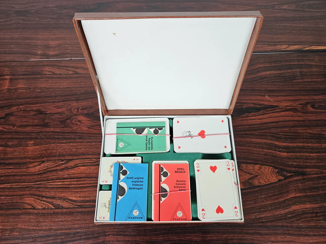 Vintage Spielkartenkassette - Piatnik  - Bild 4
