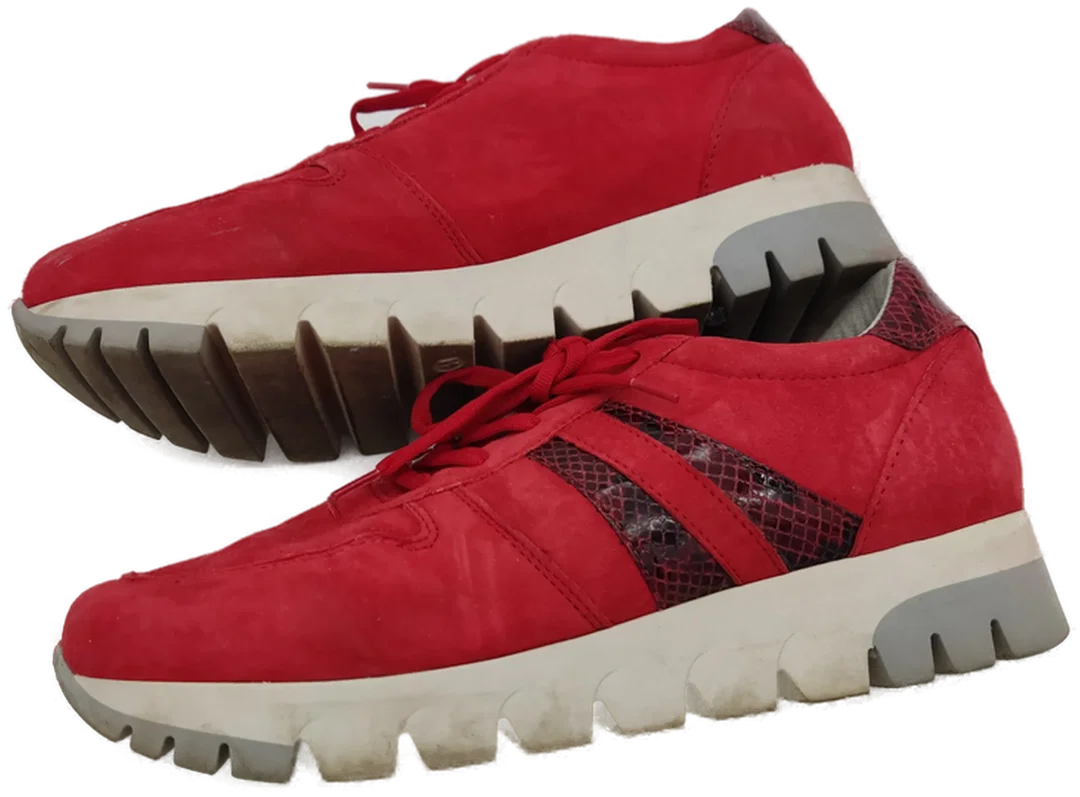 Sneakers "Tamaris", rot mit Streifen, Größe 41 – Bild 4
