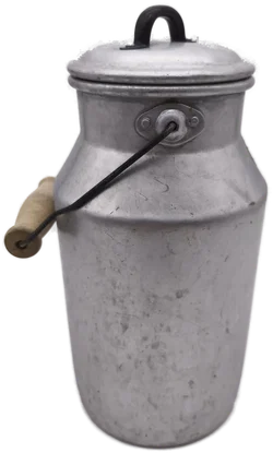 alte Milchkanne, Aluminium, 3L, Deko