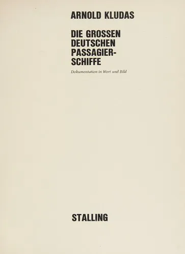 Die grossen deutschen Passagierschiffe - Arnold Kludas - Bild 1