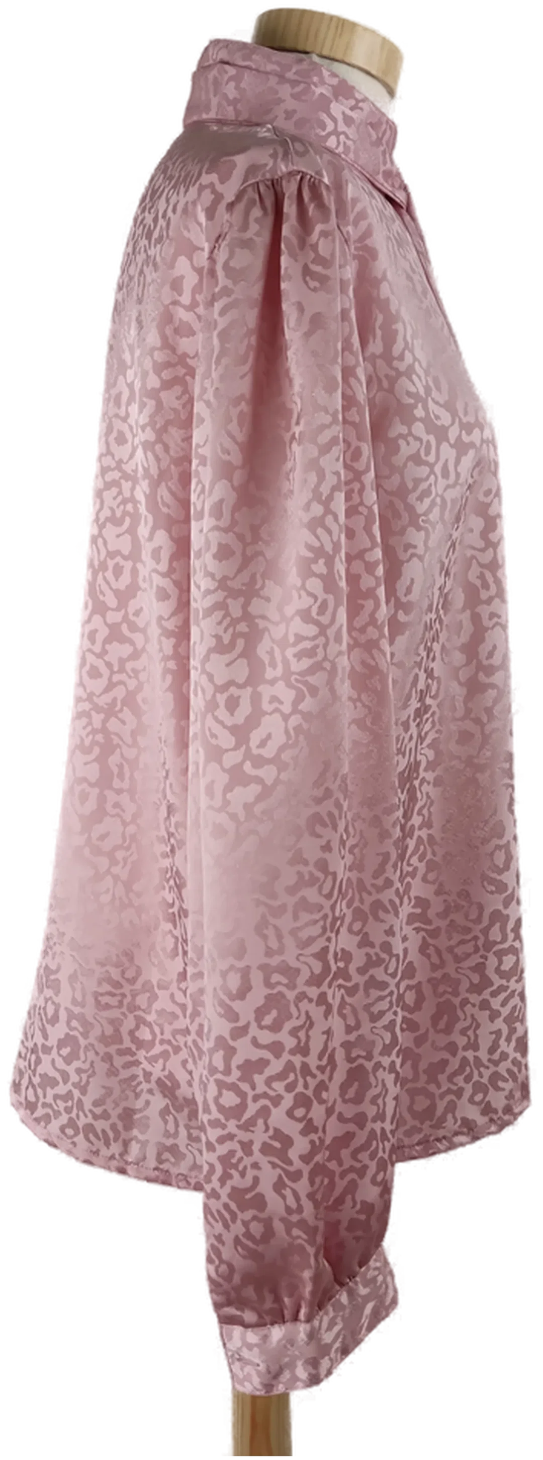 Bluse "Yessica", langarm mit Schleifenkragen, hellrose, Größe 46 – Bild 2