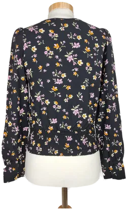 Vero Moda Damen Bluse schwarz geblümt - XS/34 - Bild 2