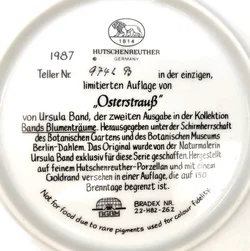 Hutschenreuther Sammelteller 1987 - „Osterstrauß“ von Ursula Band (Teller 9742 B) – Vorschau 3