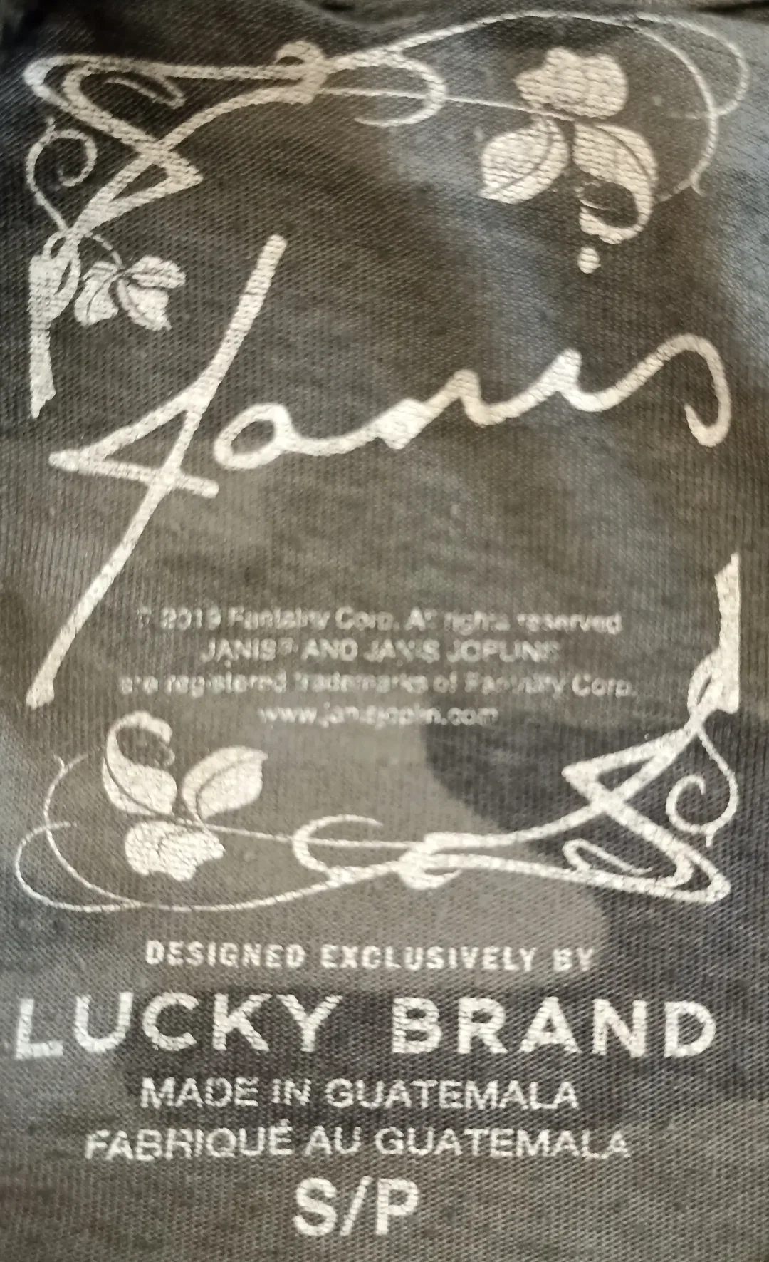 Lucky Brand Janis Joplin Damentshirt grau camouflage Gr. S – Bild 3
