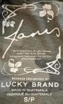 Lucky Brand Janis Joplin Damentshirt grau camouflage Gr. S – Vorschau 3