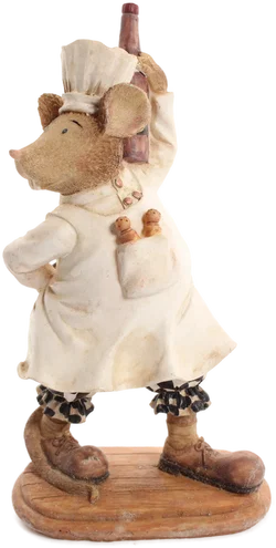 Dekofigur Maus als Koch – ca. 23 cm hoch – witzige Küchenfigur im Landhausstil - Bild 2
