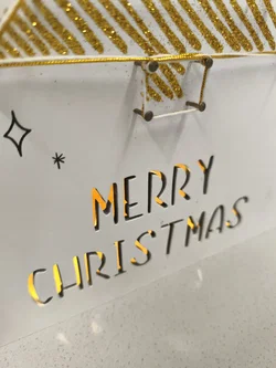Dekobild Weihnachten, Holz, Merry Christmas - Bild 3