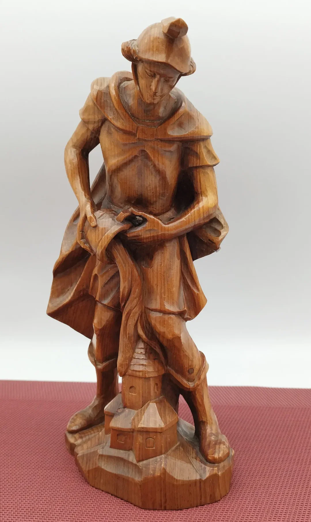 Geschnitzte Holzfigur Hl. Florian | Liebevoll Erhalten - Bild 4