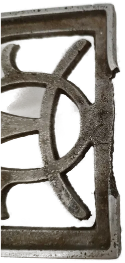 Dekorative und hitzebeständige (Bügeleisen)-Ablage aus Metall  - Bild 3