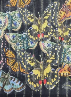 Desigual Damen Maxikleid schwarz mit Schmetterlinge Gr. XL - Bild 4