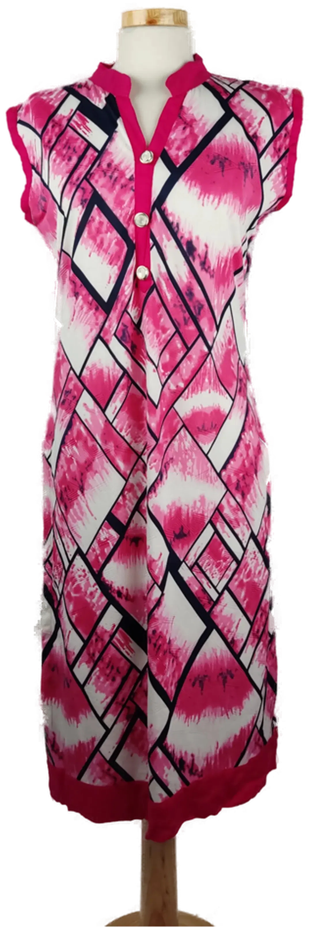 Laura Dennis Damen-Midikleid rosa gemustert - XXL/44 - Bild 1