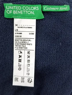 United Colors of Benetton Kindermütze dunkelblau Gr. L/G – Vorschau 3