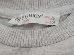 Pop Fashion KInder Sweater Kleid Grau Gr. 104 - Bild 2