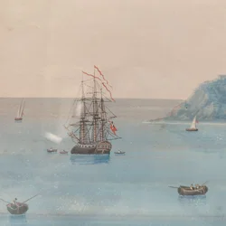 Bild einer Meeresansicht von R. Hee - 1979 / Eingerahmt – Vorschau 3
