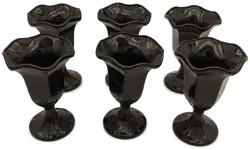 6 Gläser für Dessert und Eis, schwarz, Weihnachten - Bild 1