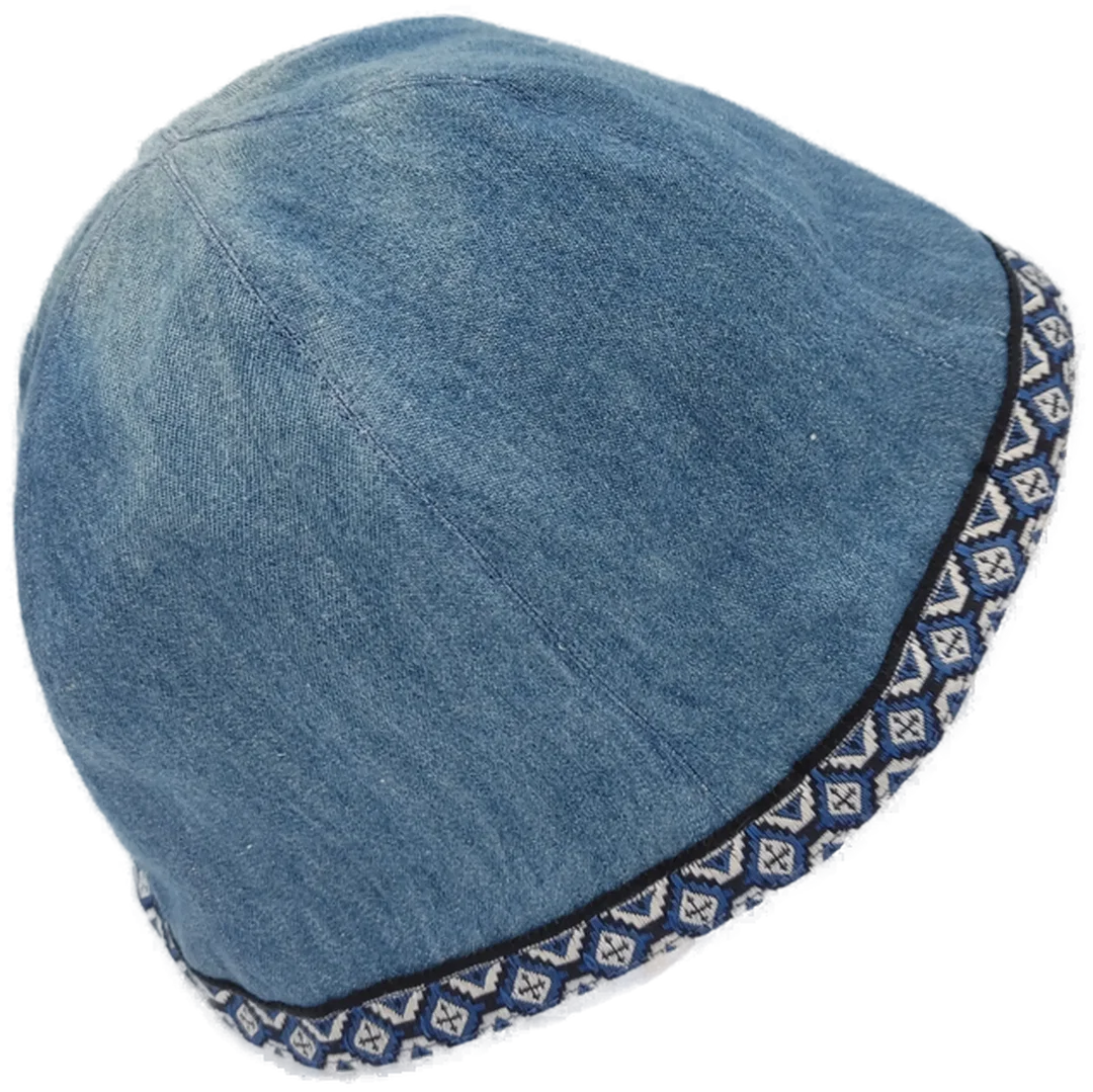 Damen Kappe Jeans mit Borte - Kopfumfang ca. 25cm – Bild 2