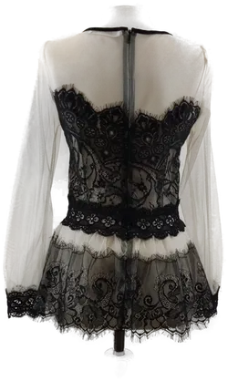 Durchsichtige Spitzenbluse  - Bild 3