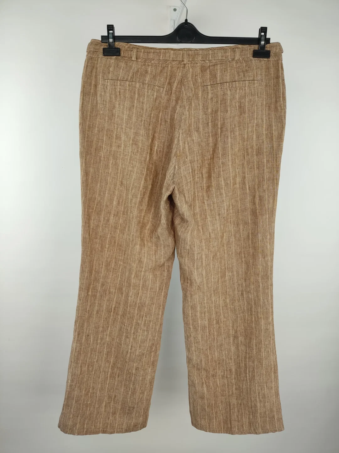 Esprit Damen Leinenhose braun gestreift - 42 / XL – Bild 2