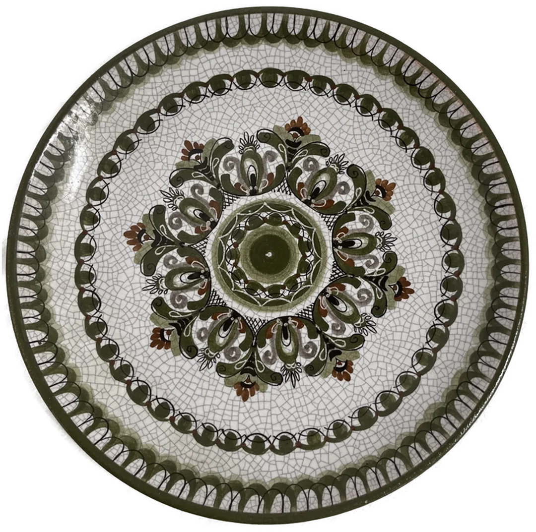Vintage Wandteller aus Gmundner Handarbeit - 1980 - Grün - 30cm - Top Qualität - Bild 1