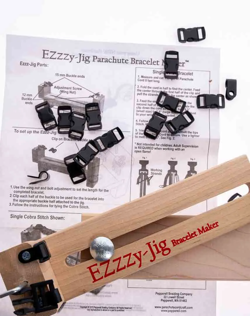 EZZZY-JIG Armbandmacher-Baukasten aus Holz, Länge 25cm – Bild 2