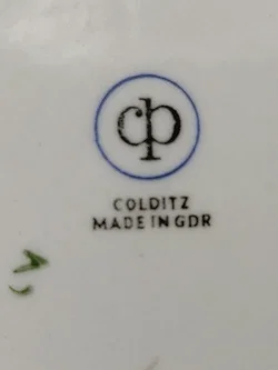 Schale Colditz Porzellan Kobalt mit Gold | DDR-Rarität – Vorschau 6