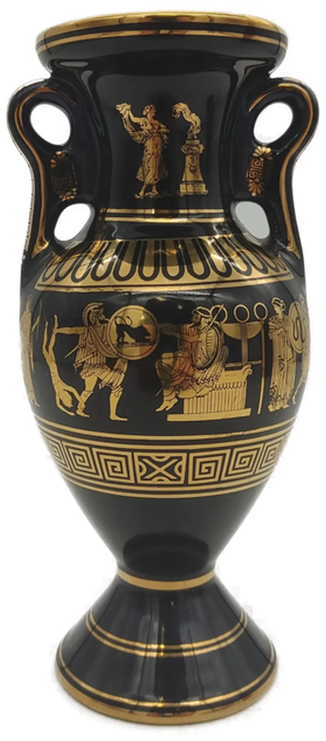 Griechische Vase von Lambros Bros, 24 k Goldbemalung - Bild 4