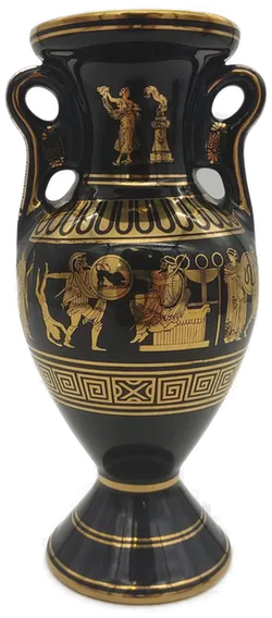 Griechische Vase von Lambros Bros, 24 k Goldbemalung - Bild 1