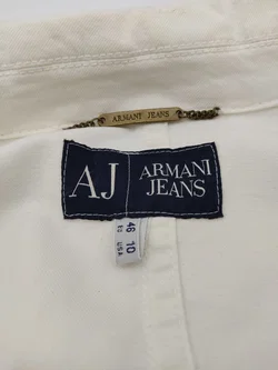 Armani Damen Denim Jacke natur weiß Gr. Eu 46 ,US 10 - Bild 3