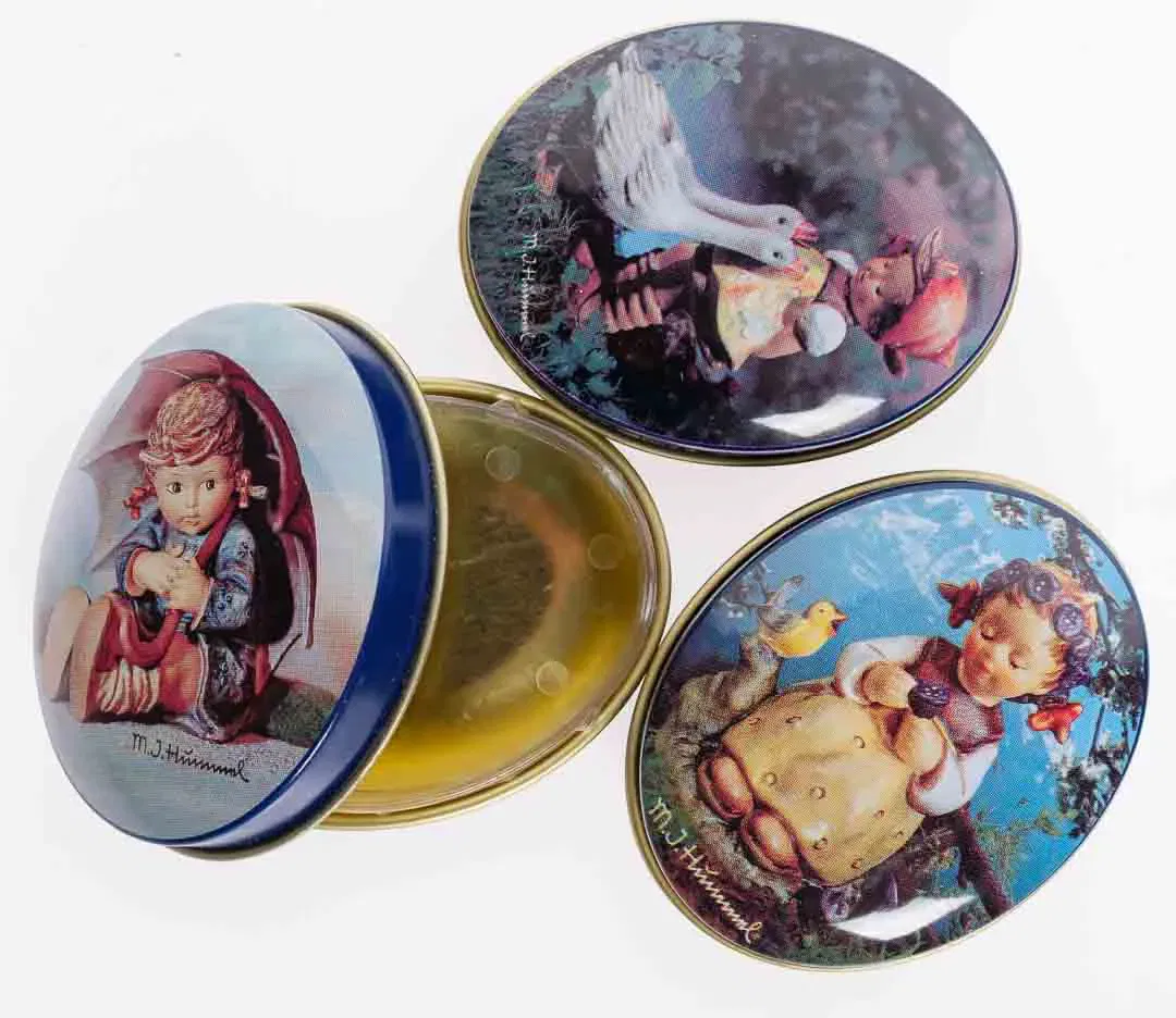 3er-Set Pillendosen M. J. Hummel, Ø 5 cm, OVP - Bild 1