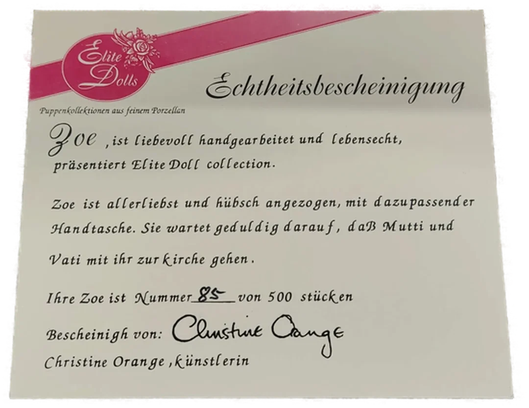 Christine Orange Puppe "Zoé" – Bild 7