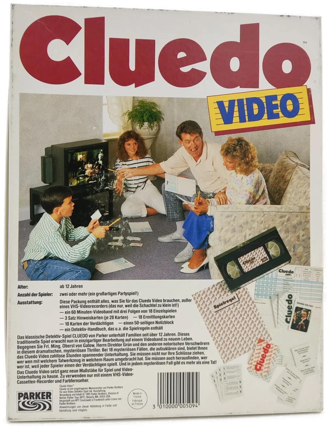 Parker Cluedo Detektiv-Spiel auf VHS-Cassette(1985) – Bild 2