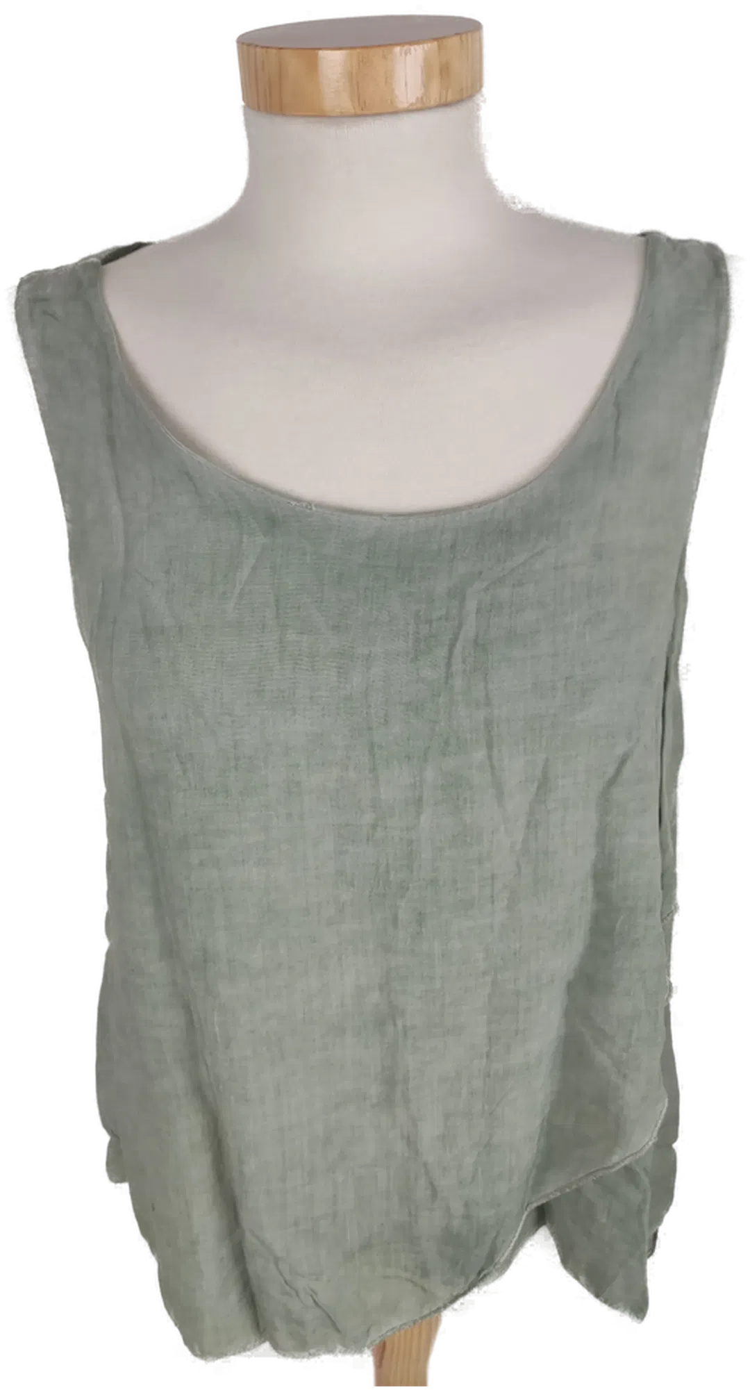 Top mit Rundhalsausschnitt, grün, Größe 36 (geschätzt) - Bild 1