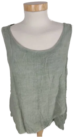 Top mit Rundhalsausschnitt, grün, Größe 36 (geschätzt) - Bild 1