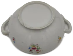Suppenterrine Souciere mit Blumendekor und Goldrand - Bild 4