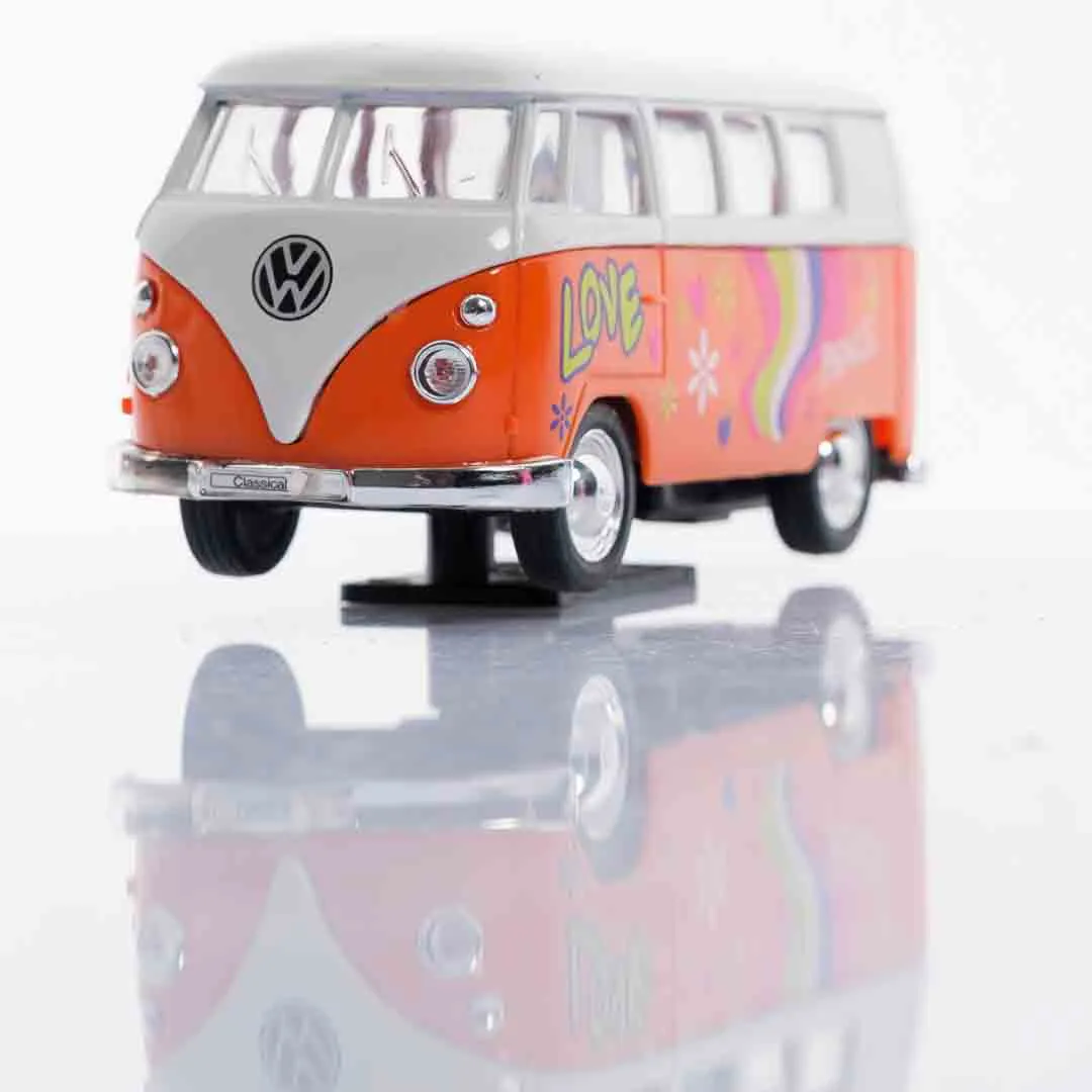 Welly Modellauto VW Bus Classic Flower Power – Bild 4