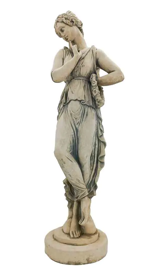 Klassische Skulptur Frauenfigur Steinguss 65 cm antiker Stil - Bild 4