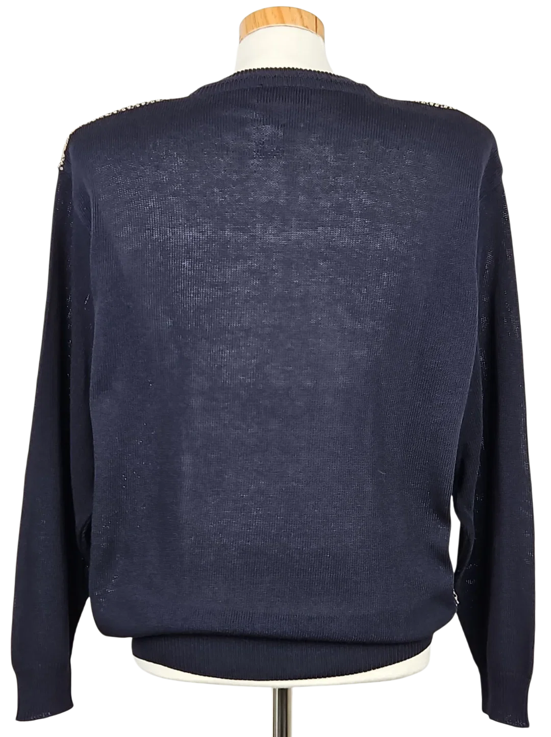 Tramt Exclusiv Vintage Herren Strickpullover, marine - Gr. M  – Bild 3