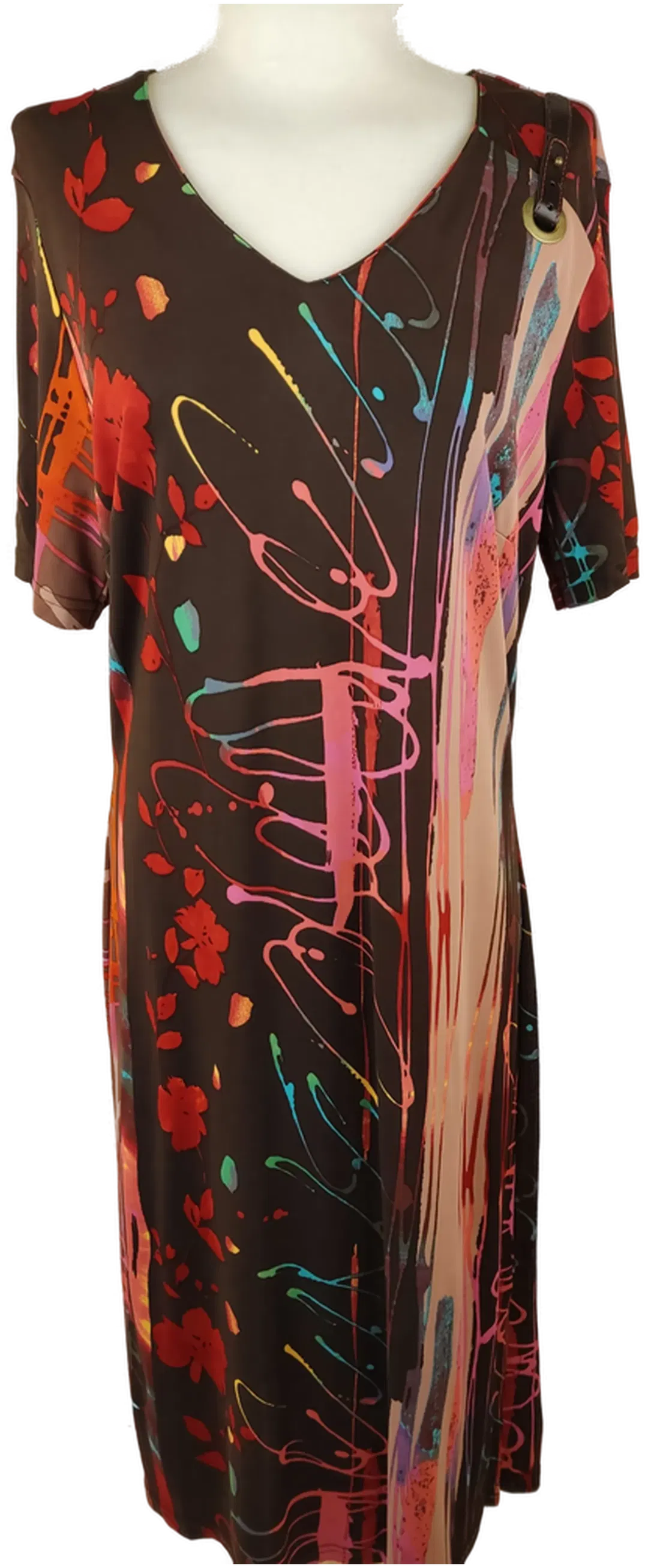 FLAMM Midikleid bunt gemuster - XL/42 - Bild 4