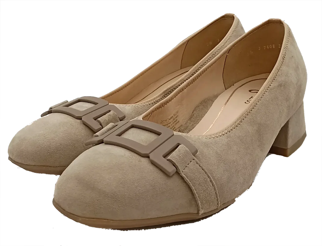 ara Damenpumps Rauleder beige Gr. 38,5 - Bild 4