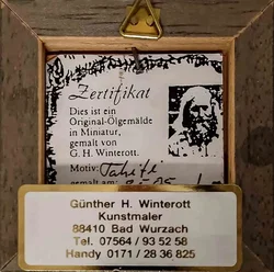 Miniatur-Ölgemälde „Tahiti“ – Original von Günther H. Winterott - Bild 2