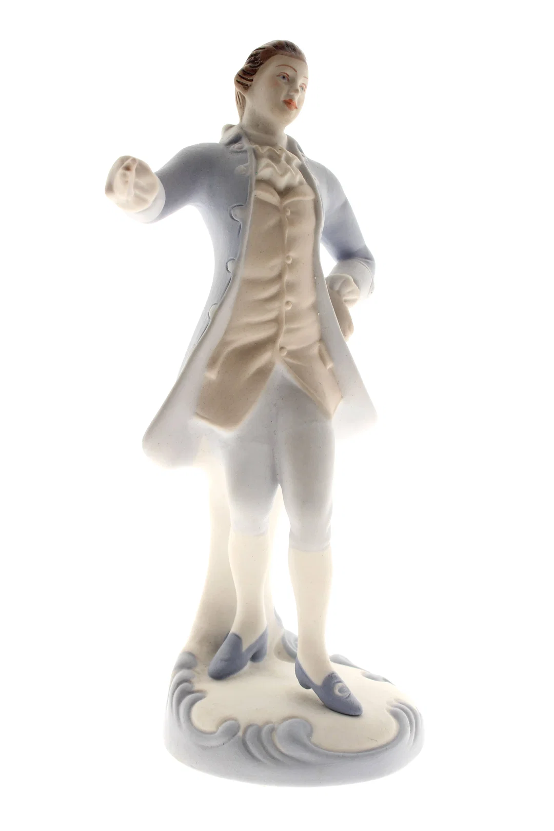 Porzellanfigur Mann im Rokoko-Stil – Handbemalt, Made in Czechoslovakia – H. ca. 23,5 cm - Bild 1