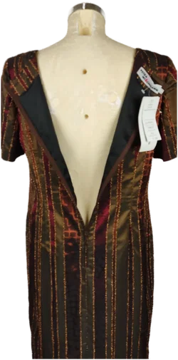 Maxi-Abendkleid Bronzestreifen | Petra  Wiechmann Euro 42 – Vorschau 5