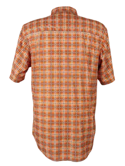 Kilimanjaro Herren Kurzarmhemd, orange/blau/weiß - Gr. M - Bild 2