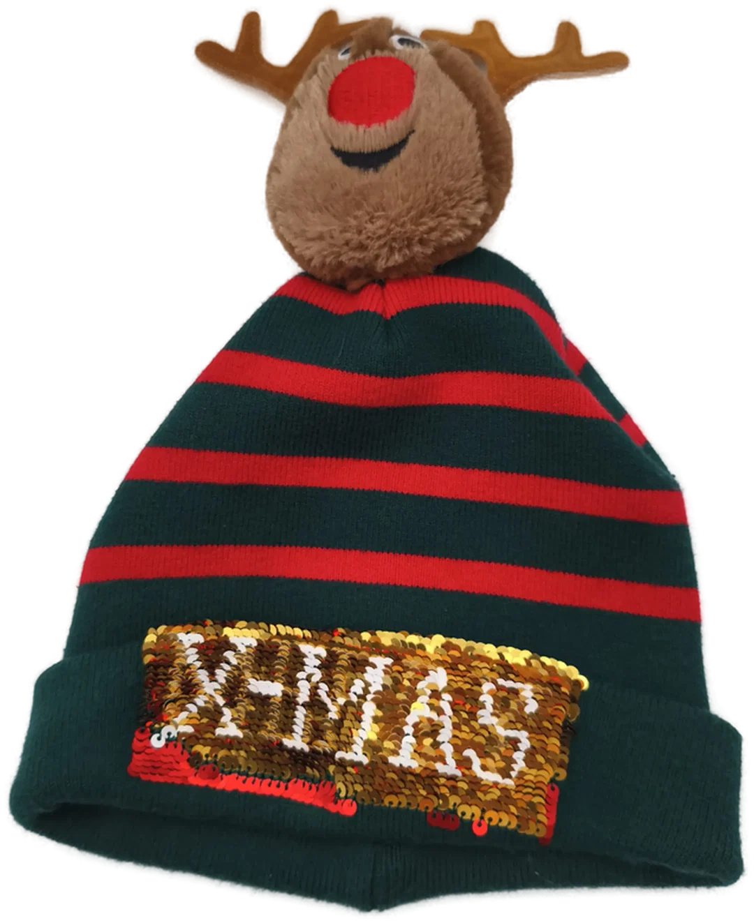 H&M, Weihnachtsmütze Kinder, "Elch", Gr. 104 – Bild 2