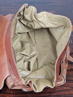 Texier Vintage Leder Reisetasche, braun  - Bild 10