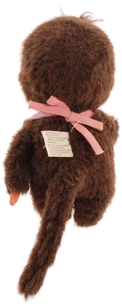 Niedliche Monchhichi-Mädchen mit roter Schleife & Lätzchen - Vintage Sammlerstück - Bild 2