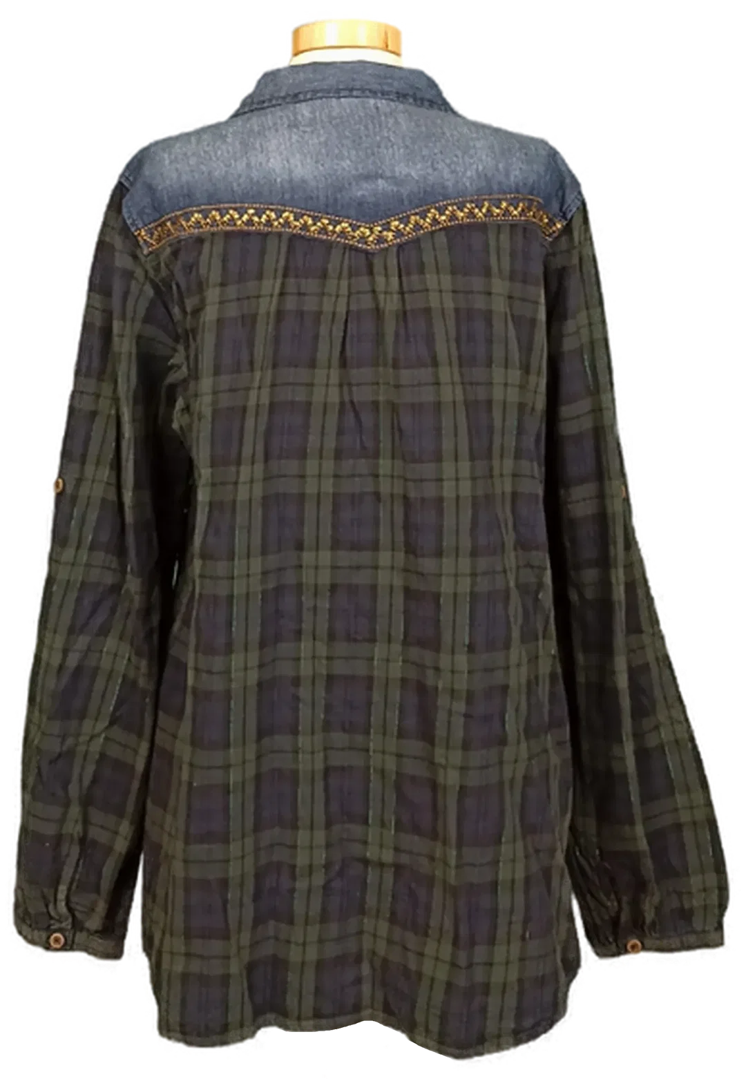 Desigual Damen Bluse blau/grün gemustert Gr. XXL – Bild 2