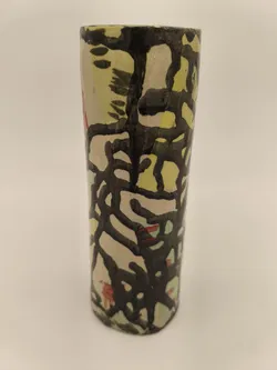 Vase handbemalt, 12cm hoch - Bild 1